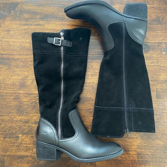 New Without Tag BOC Black Leather Boots Size 9 - Picture 3 of 8